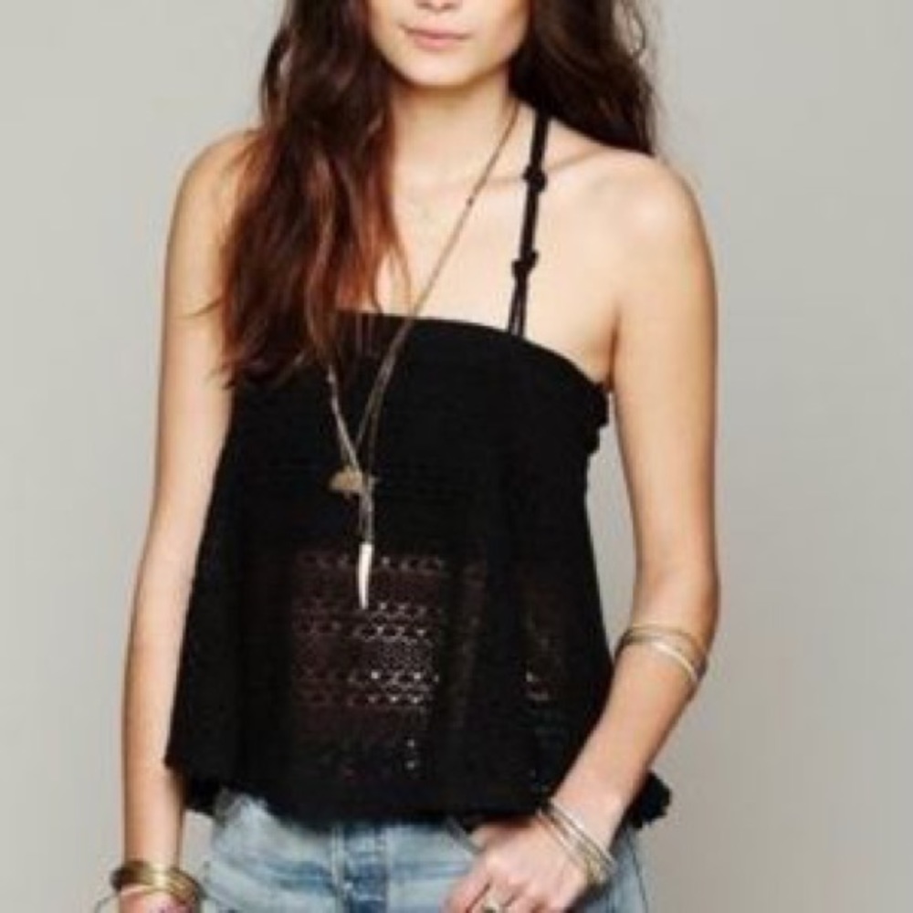 Free People Beach Crochet Rope Swing tank